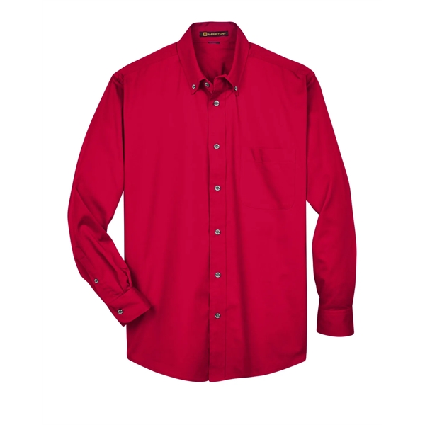 Harriton Men's Easy Blend™ Long-Sleeve Twill Shirt with S... - Harriton Men's Easy Blend™ Long-Sleeve Twill Shirt with S... - Image 121 of 135