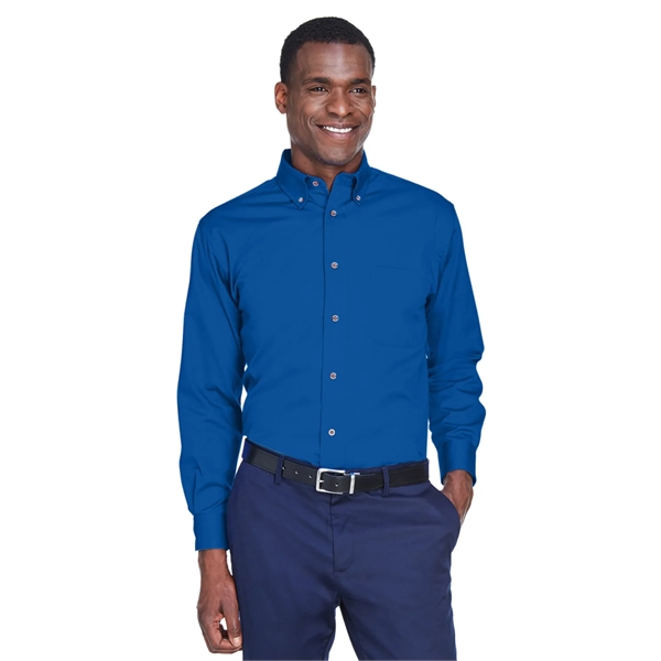 Harriton Men's Easy Blend™ Long-Sleeve Twill Shirt with S... - Harriton Men's Easy Blend™ Long-Sleeve Twill Shirt with S... - Image 78 of 135