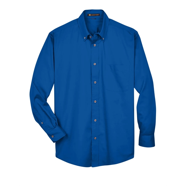 Harriton Men's Easy Blend™ Long-Sleeve Twill Shirt with S... - Harriton Men's Easy Blend™ Long-Sleeve Twill Shirt with S... - Image 123 of 135