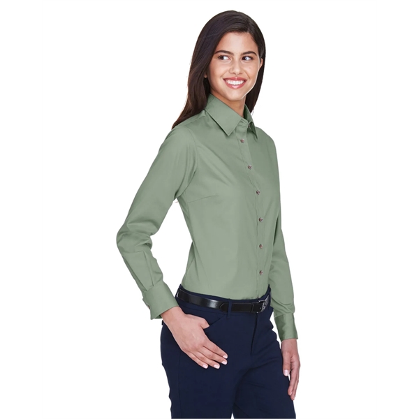 Harriton Ladies' Easy Blend™ Long-Sleeve Twill Shirt with... - Harriton Ladies' Easy Blend™ Long-Sleeve Twill Shirt with... - Image 97 of 146