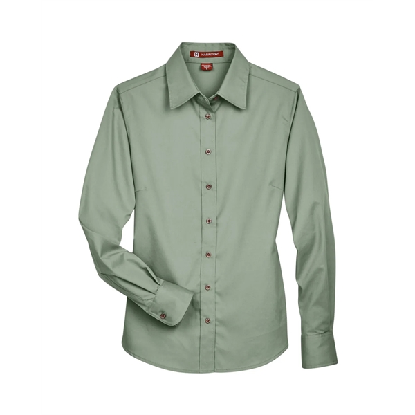 Harriton Ladies' Easy Blend™ Long-Sleeve Twill Shirt with... - Harriton Ladies' Easy Blend™ Long-Sleeve Twill Shirt with... - Image 98 of 146