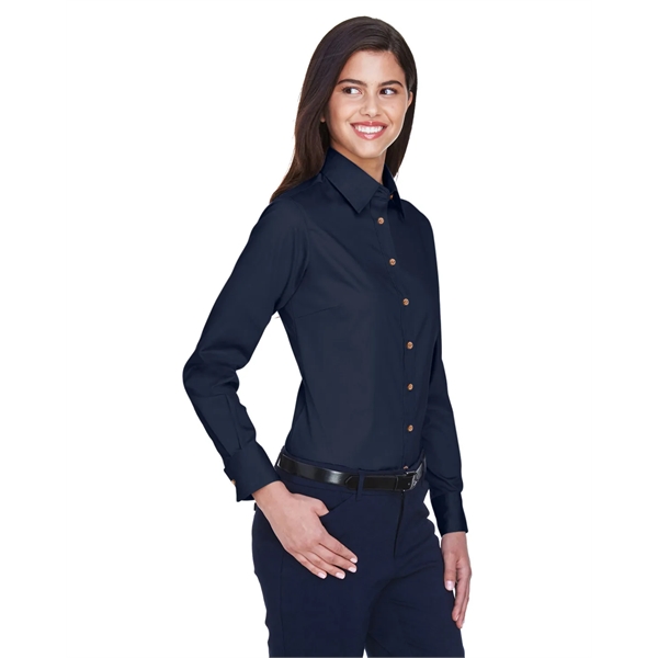 Harriton Ladies' Easy Blend™ Long-Sleeve Twill Shirt with... - Harriton Ladies' Easy Blend™ Long-Sleeve Twill Shirt with... - Image 100 of 146