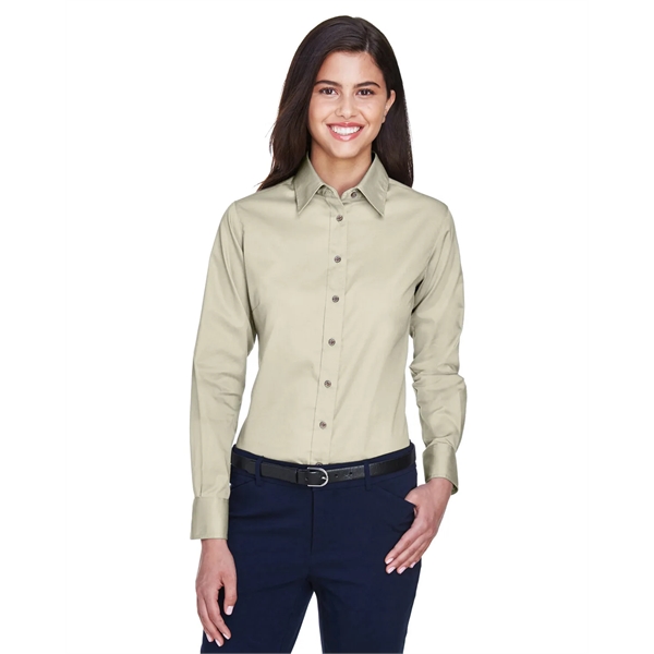 Harriton Ladies' Easy Blend™ Long-Sleeve Twill Shirt with... - Harriton Ladies' Easy Blend™ Long-Sleeve Twill Shirt with... - Image 109 of 146