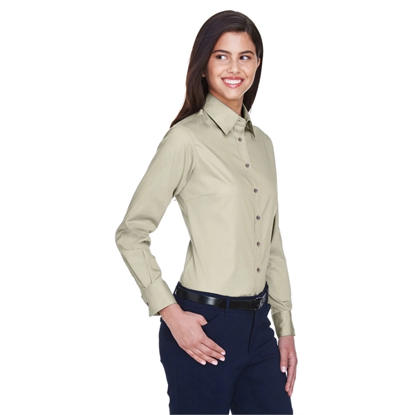 Harriton Ladies' Easy Blend™ Long-Sleeve Twill Shirt with... - Harriton Ladies' Easy Blend™ Long-Sleeve Twill Shirt with... - Image 110 of 146