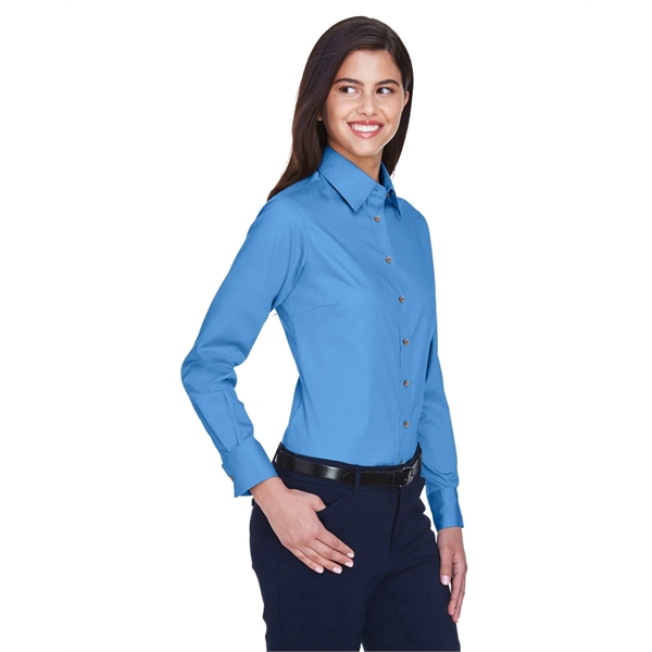 Harriton Ladies' Easy Blend™ Long-Sleeve Twill Shirt with... - Harriton Ladies' Easy Blend™ Long-Sleeve Twill Shirt with... - Image 114 of 146