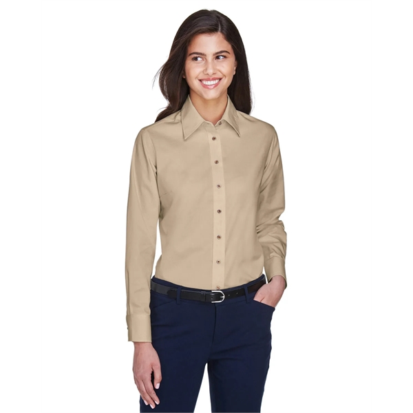 Harriton Ladies' Easy Blend™ Long-Sleeve Twill Shirt with... - Harriton Ladies' Easy Blend™ Long-Sleeve Twill Shirt with... - Image 84 of 146