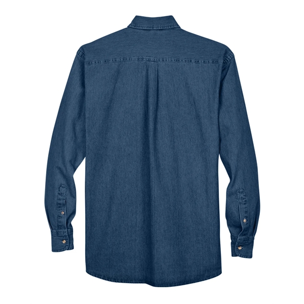 Harriton Men's Long-Sleeve Denim Shirt - Harriton Men's Long-Sleeve Denim Shirt - Image 13 of 23
