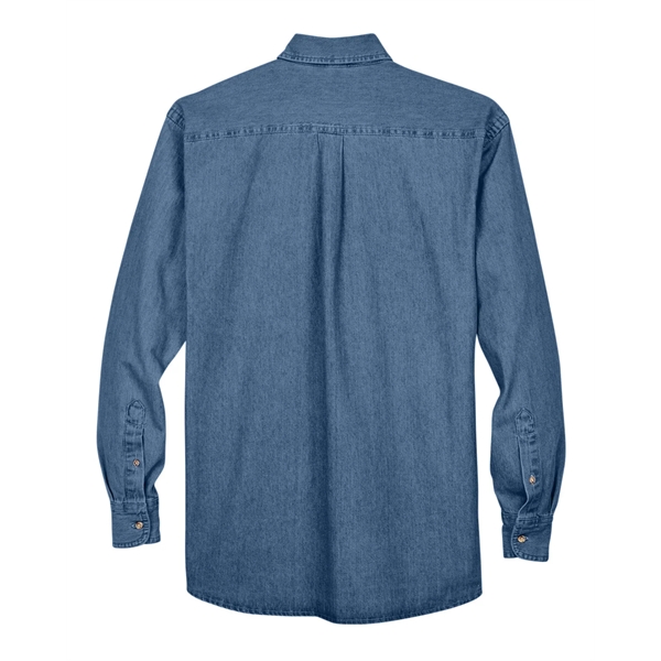 Harriton Men's Long-Sleeve Denim Shirt - Harriton Men's Long-Sleeve Denim Shirt - Image 18 of 23