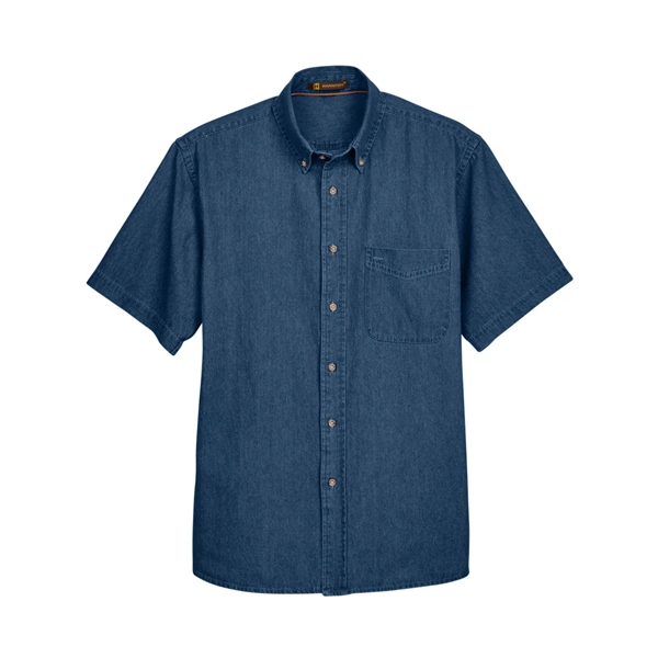 Harriton Men's Short-Sleeve Denim Shirt - Harriton Men's Short-Sleeve Denim Shirt - Image 9 of 15