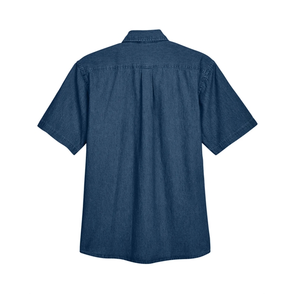 Harriton Men's Short-Sleeve Denim Shirt - Harriton Men's Short-Sleeve Denim Shirt - Image 10 of 15
