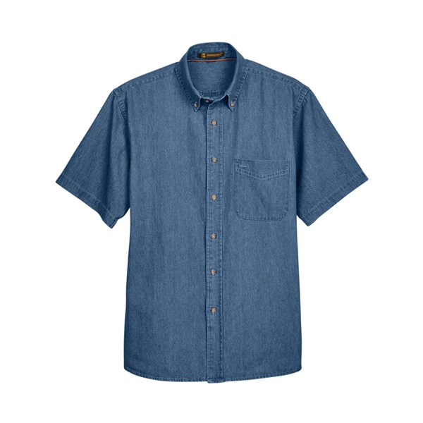 Harriton Men's Short-Sleeve Denim Shirt - Harriton Men's Short-Sleeve Denim Shirt - Image 14 of 15