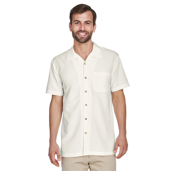Harriton Men's Barbados Textured Camp Shirt - Harriton Men's Barbados Textured Camp Shirt - Image 40 of 79