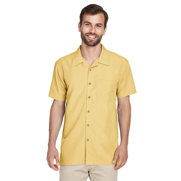 Harriton Men's Barbados Textured Camp Shirt - Harriton Men's Barbados Textured Camp Shirt - Image 55 of 79