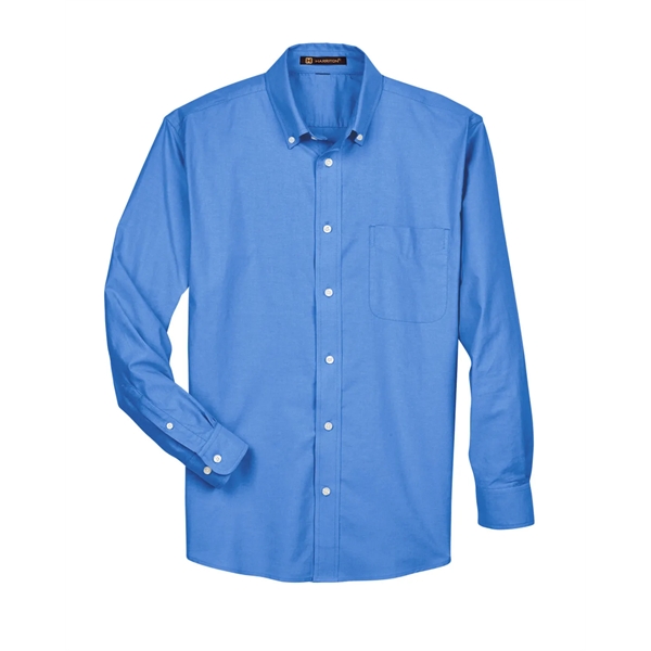 Harriton Men's Long-Sleeve Oxford with Stain-Release - Harriton Men's Long-Sleeve Oxford with Stain-Release - Image 25 of 30