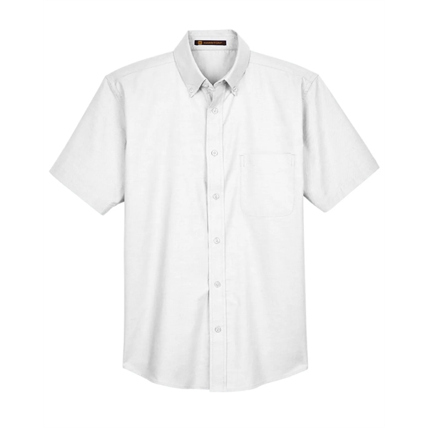 Harriton Men's Short-Sleeve Oxford with Stain-Release - Harriton Men's Short-Sleeve Oxford with Stain-Release - Image 14 of 30