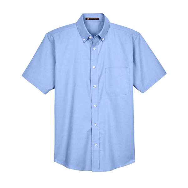 Harriton Men's Short-Sleeve Oxford with Stain-Release - Harriton Men's Short-Sleeve Oxford with Stain-Release - Image 19 of 30
