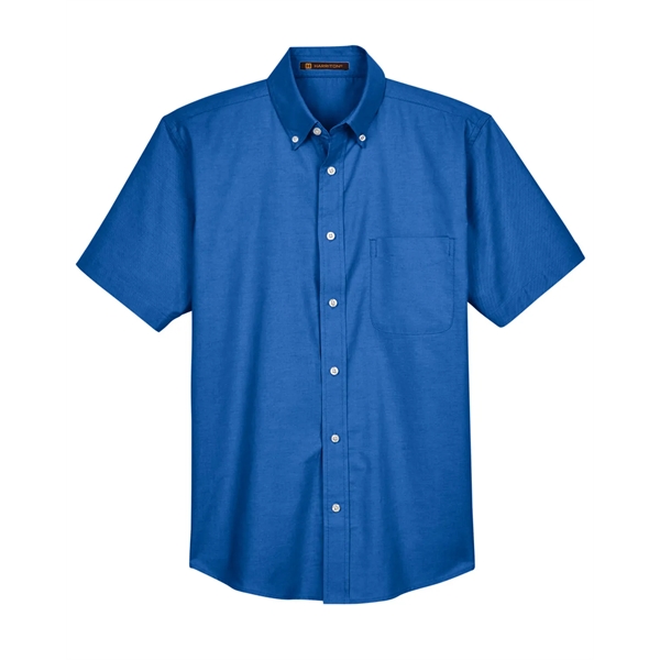 Harriton Men's Short-Sleeve Oxford with Stain-Release - Harriton Men's Short-Sleeve Oxford with Stain-Release - Image 24 of 30