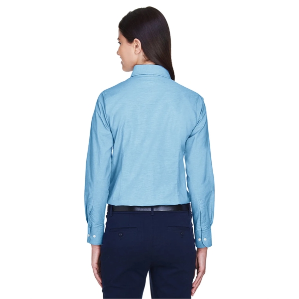 Harriton Ladies' Long-Sleeve Oxford with Stain-Release - Harriton Ladies' Long-Sleeve Oxford with Stain-Release - Image 15 of 34