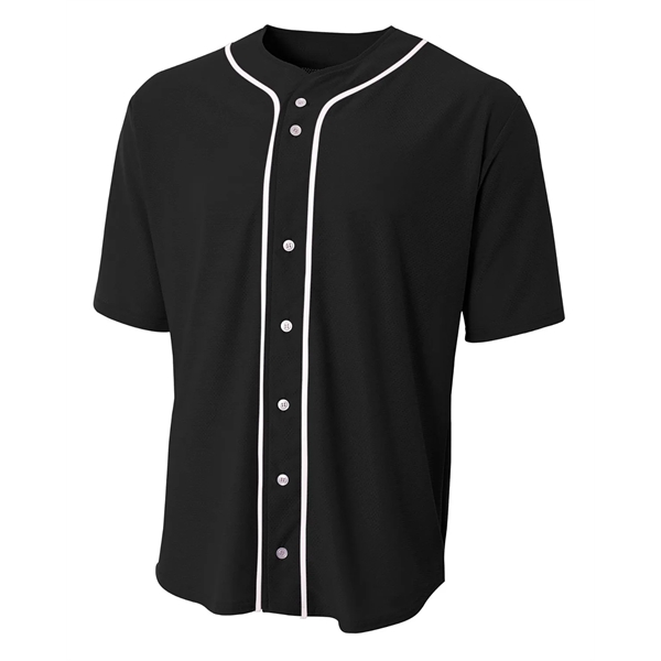 A4 Short Sleeve Full Button Baseball Top - A4 Short Sleeve Full Button Baseball Top - Image 22 of 68