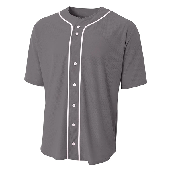 A4 Short Sleeve Full Button Baseball Top - A4 Short Sleeve Full Button Baseball Top - Image 12 of 68