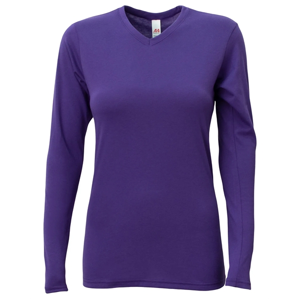 A4 Ladies' Long-Sleeve Softek V-Neck T-Shirt - A4 Ladies' Long-Sleeve Softek V-Neck T-Shirt - Image 27 of 47