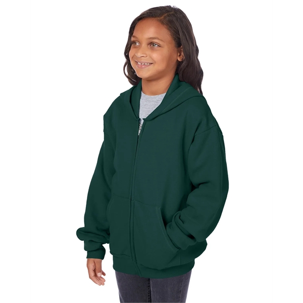 Hanes Youth EcoSmart® Full-Zip Hooded Sweatshirt - Hanes Youth EcoSmart® Full-Zip Hooded Sweatshirt - Image 52 of 55