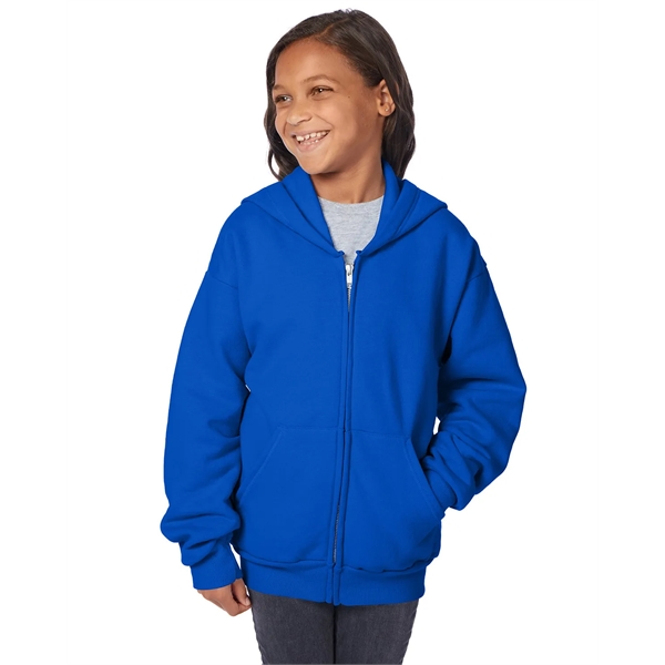 Hanes Youth EcoSmart® Full-Zip Hooded Sweatshirt - Hanes Youth EcoSmart® Full-Zip Hooded Sweatshirt - Image 44 of 55