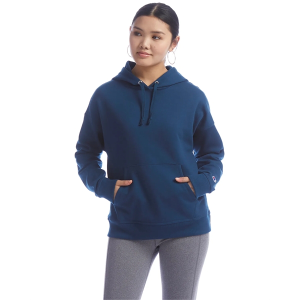 Champion Ladies' PowerBlend Relaxed Hooded Sweatshirt - Champion Ladies' PowerBlend Relaxed Hooded Sweatshirt - Image 4 of 29