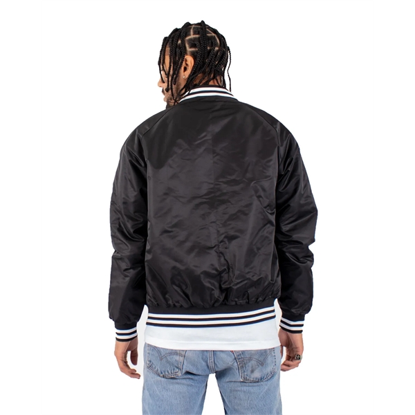 Shaka Wear Men's Varsity Bomber Jacket - Shaka Wear Men's Varsity Bomber Jacket - Image 10 of 11