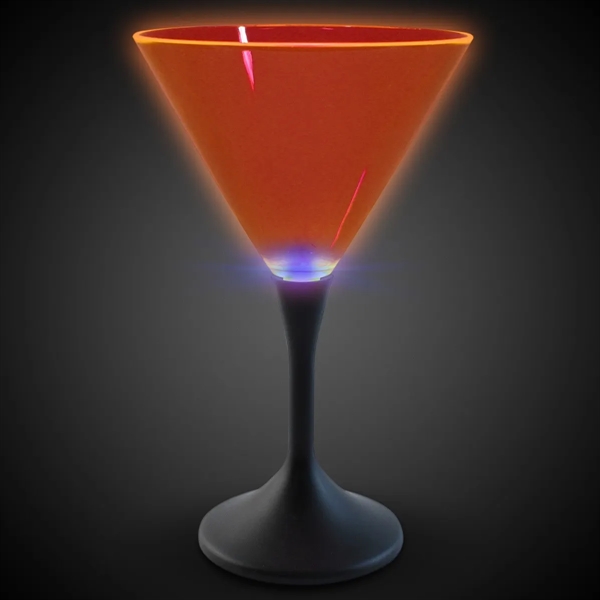 Orange Neon LED Martini Glasses - Orange Neon LED Martini Glasses - Image 1 of 1