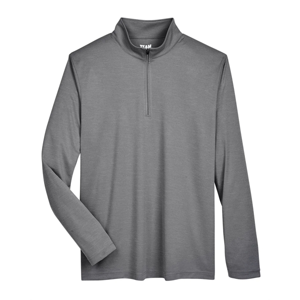 Team 365 Men's Zone Sonic Heather Performance Quarter-Zip - Team 365 Men's Zone Sonic Heather Performance Quarter-Zip - Image 37 of 63