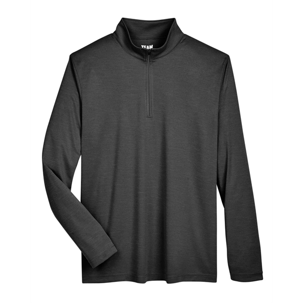 Team 365 Men's Zone Sonic Heather Performance Quarter-Zip - Team 365 Men's Zone Sonic Heather Performance Quarter-Zip - Image 57 of 63