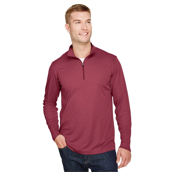 Team 365 Men's Zone Sonic Heather Performance Quarter-Zip - Team 365 Men's Zone Sonic Heather Performance Quarter-Zip - Image 59 of 63