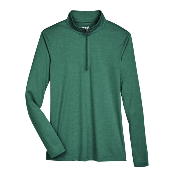 Team 365 Ladies' Zone Sonic Heather Performance Quarter-Zip - Team 365 Ladies' Zone Sonic Heather Performance Quarter-Zip - Image 26 of 62