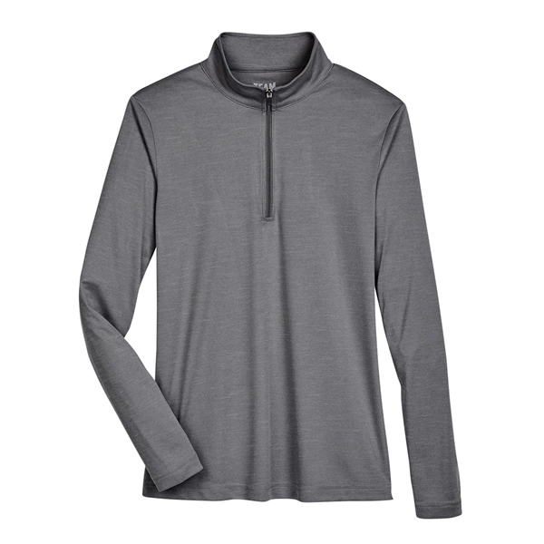 Team 365 Ladies' Zone Sonic Heather Performance Quarter-Zip - Team 365 Ladies' Zone Sonic Heather Performance Quarter-Zip - Image 37 of 62