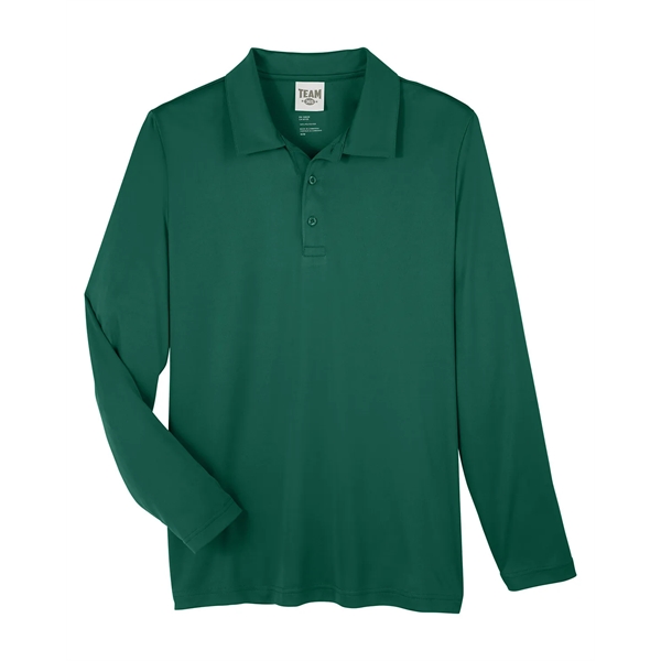 Team 365 Men's Zone Performance Long Sleeve Polo - Team 365 Men's Zone Performance Long Sleeve Polo - Image 30 of 46