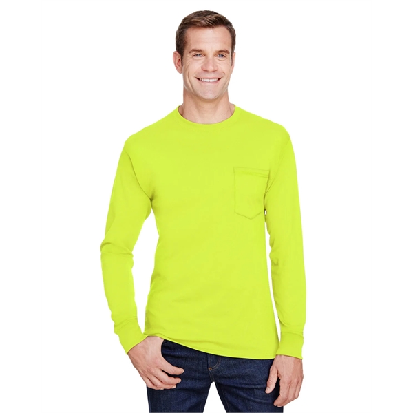 Hanes Adult Workwear Long-Sleeve Pocket T-Shirt - Hanes Adult Workwear Long-Sleeve Pocket T-Shirt - Image 27 of 36