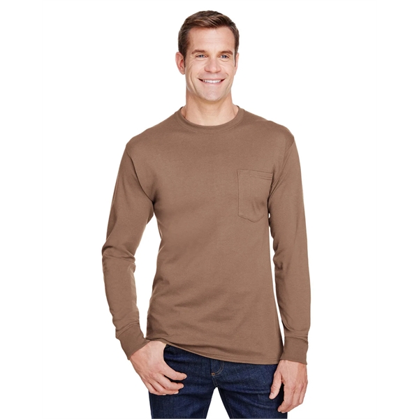 Hanes Adult Workwear Long-Sleeve Pocket T-Shirt - Hanes Adult Workwear Long-Sleeve Pocket T-Shirt - Image 34 of 36