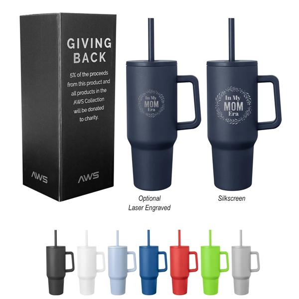 40 Oz. AWS Jackson Intrepid Stainless Steel Tumbler - 40 Oz. AWS Jackson Intrepid Stainless Steel Tumbler - Image 0 of 8