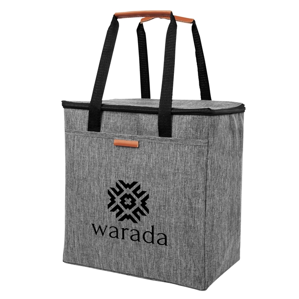 Custom Huntington Heathered Cooler Tote Bag