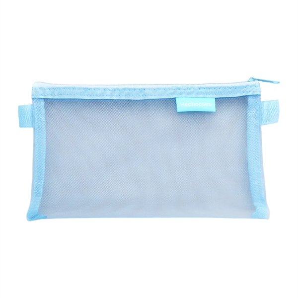 Transparent Mesh Pencil Case with Zipper - Transparent Mesh Pencil Case with Zipper - Image 4 of 9