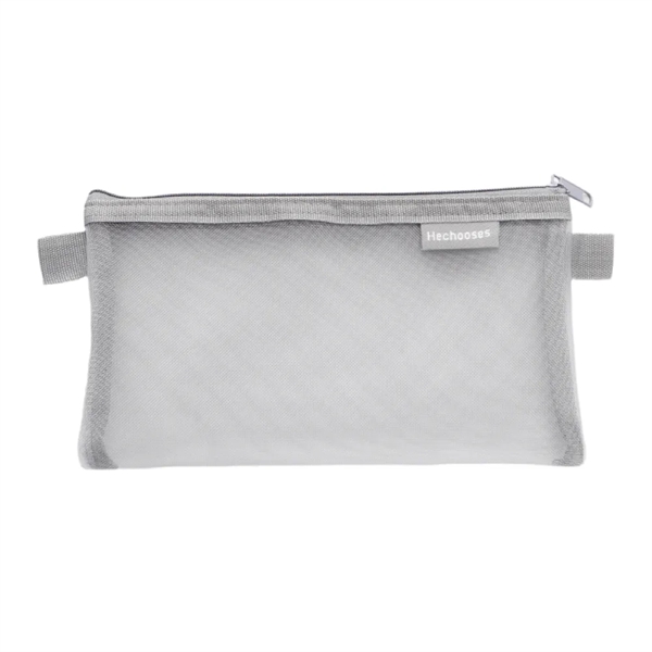 Transparent Mesh Pencil Case with Zipper - Transparent Mesh Pencil Case with Zipper - Image 6 of 9