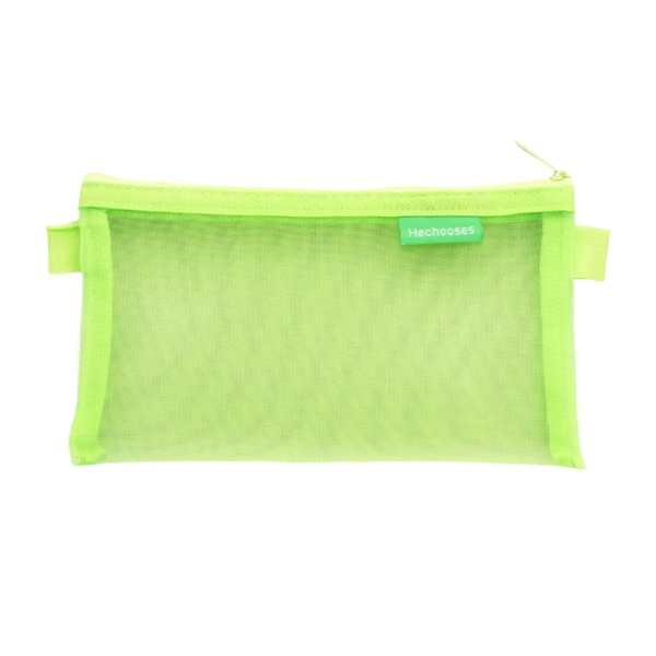 Transparent Mesh Pencil Case with Zipper - Transparent Mesh Pencil Case with Zipper - Image 9 of 9