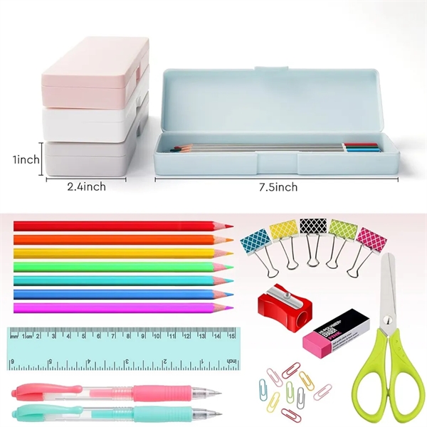 Durable Plastic Pencil Box - Durable Plastic Pencil Box - Image 1 of 7