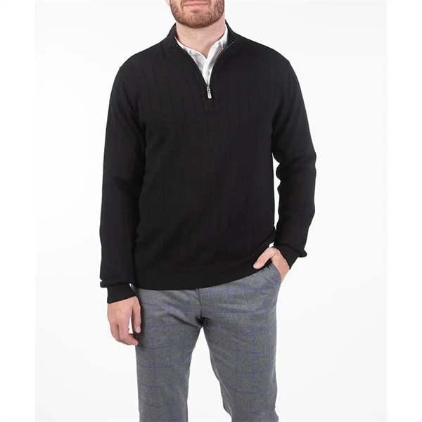 Bobby Jones Signature Merino 1/4 Zip Mock Neck Wind Sweater - Bobby Jones Signature Merino 1/4 Zip Mock Neck Wind Sweater - Image 0 of 4