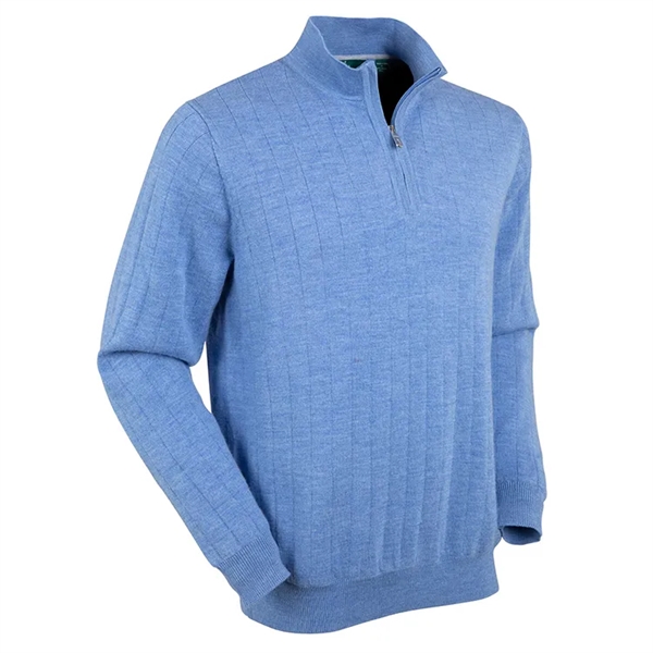 Bobby Jones Signature Merino 1/4 Zip Mock Neck Wind Sweater - Bobby Jones Signature Merino 1/4 Zip Mock Neck Wind Sweater - Image 4 of 4