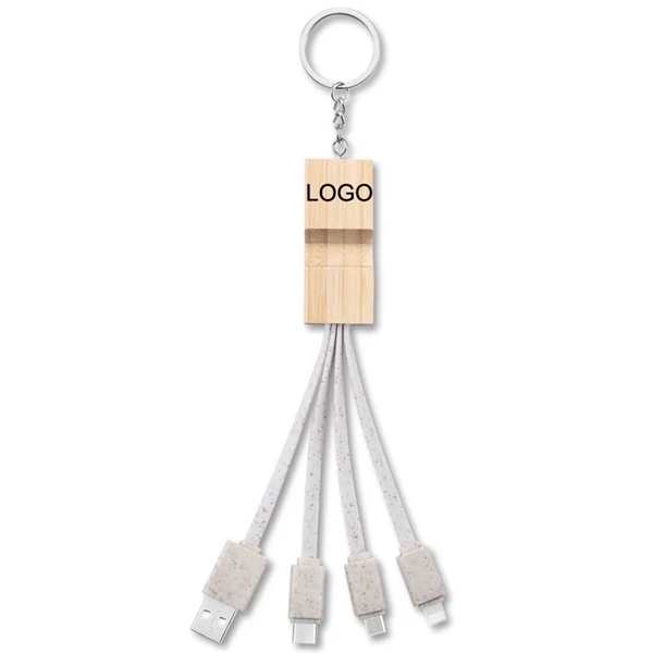 Custom Bamboo Charging Cable w/ Phone Stand - Custom Bamboo Charging Cable w/ Phone Stand - Image 2 of 4