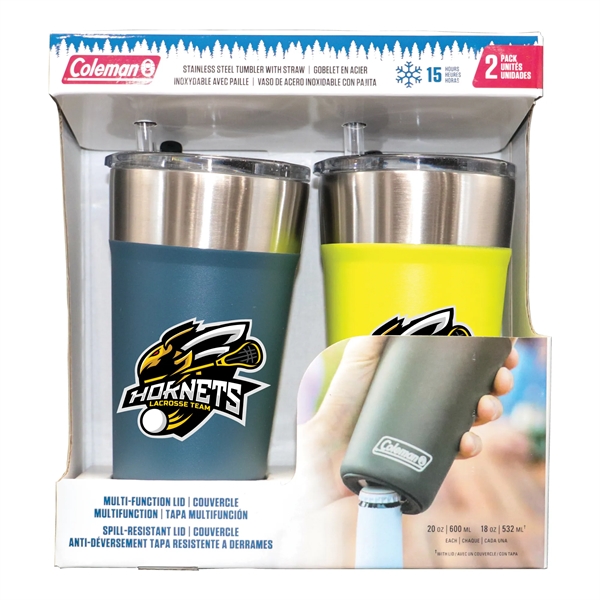 20 oz. Coleman Stainless Steel Tumblers - 20 oz. Coleman Stainless Steel Tumblers - Image 1 of 7