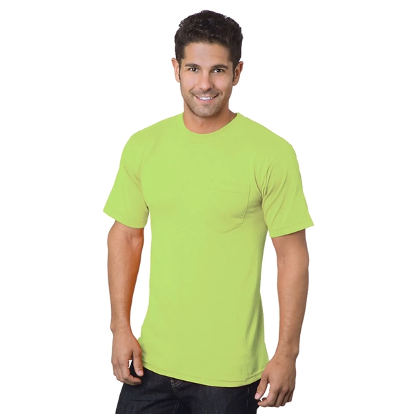 USA-Made Poly-Cotton Non-ANSI Safety T-Shirt with Pocket - USA-Made Poly-Cotton Non-ANSI Safety T-Shirt with Pocket - Image 1 of 2