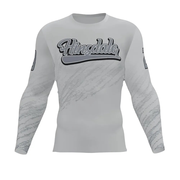 Custom Sublimated Elite Long Sleeve Compression Shirt - Custom Sublimated Elite Long Sleeve Compression Shirt - Image 2 of 3